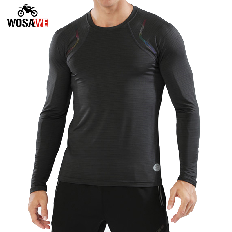 Koszulka sportowa męska oddychająca szybkoschnąca bluza z długim rękawem na siłownię odzież sportowa odzież robić biegania elastyczna