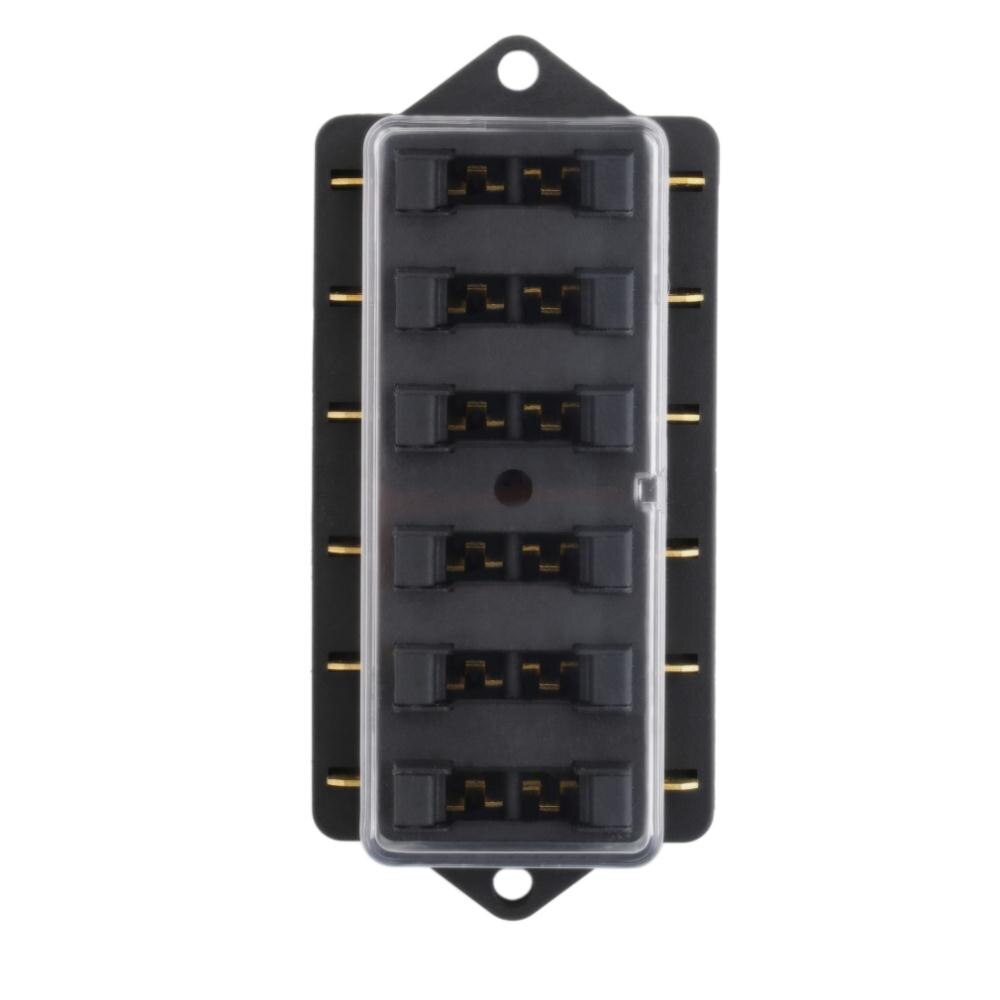 12v 6 Way Fuse Box Block Fuse Holder Box Car Vehicle Circuit Automotive Blade Car Fuse Accessory Tool