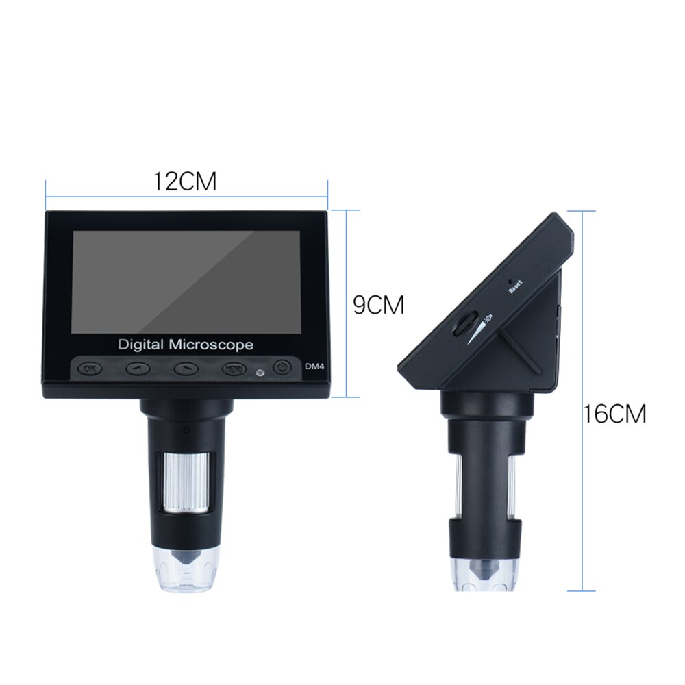 Digital Microscope - 4.3 Inch LCD - 500-1000X Magnification - USB - TF Card Slot - Biological