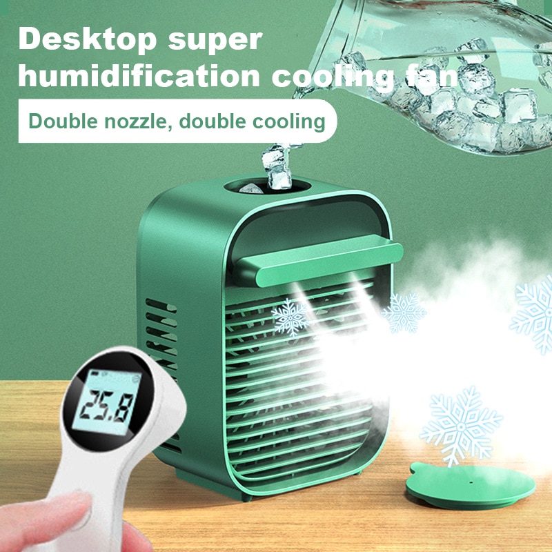 Mini Kleine Airconditioner Super Wind Cooling Cooler Usb Airconditioner Desktop Opladen Fan Draagbare Bevochtigen Koelventilator