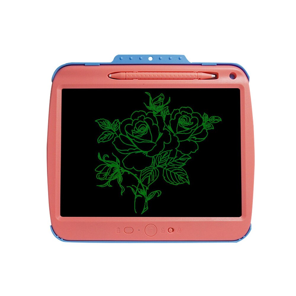 LCD Writing Tablet 9 Inch Translucent Copy Erasable Pressure-sensitive Drawing & Writing Board Eye-protective Paper Doodle Pad: Pink Single-colored