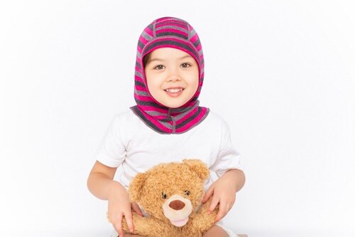 Masque facial en laine mérinos pour enfants, cagoule thermique 100% laine mérinos, masque de Ski, masques de neige, casques pour enfants, chapeau pull pour bébé: Size (1-5 Yrs) / Color 2