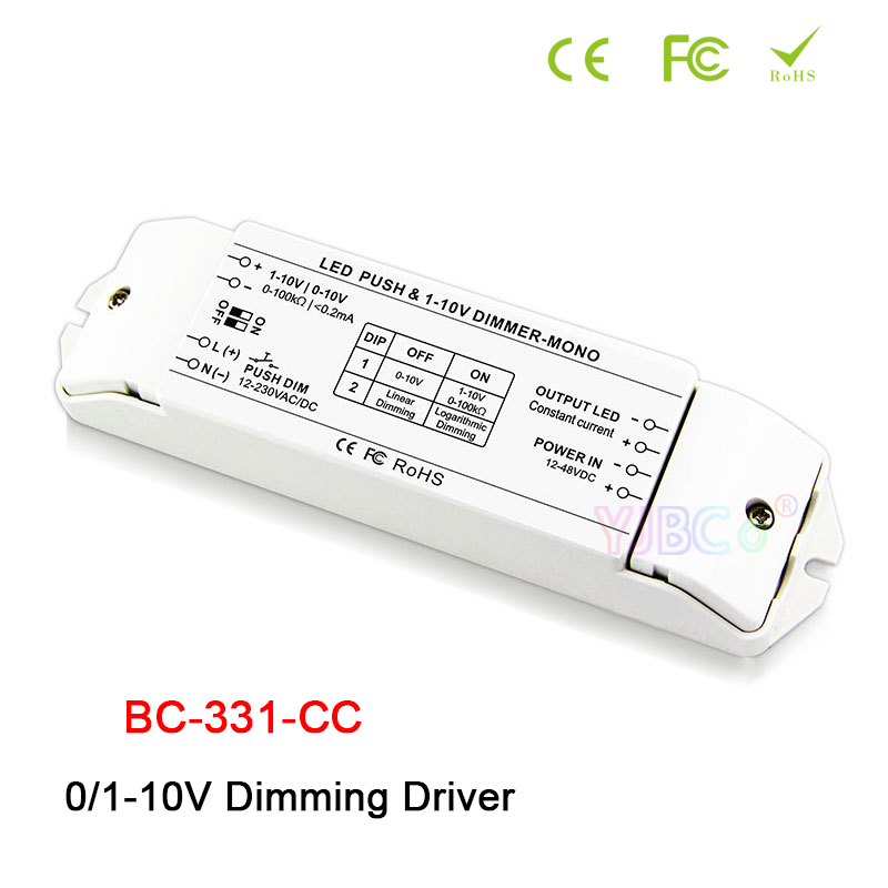 0/1-10V Pwm Dimmen Signaal Converter 0-10V Led Dimmen Driver 350mA/700ma/1050mA Max 2400mA Push Dim Dimmer Driver BC-331-CC