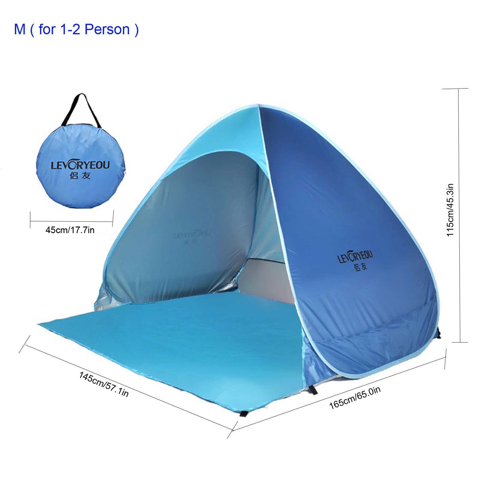 Automatic Instant Pop Up Tent Potable Beach Tent Lightweight Outdoor UV Protection Camping Fishing Tent Cabana Sun Shelter