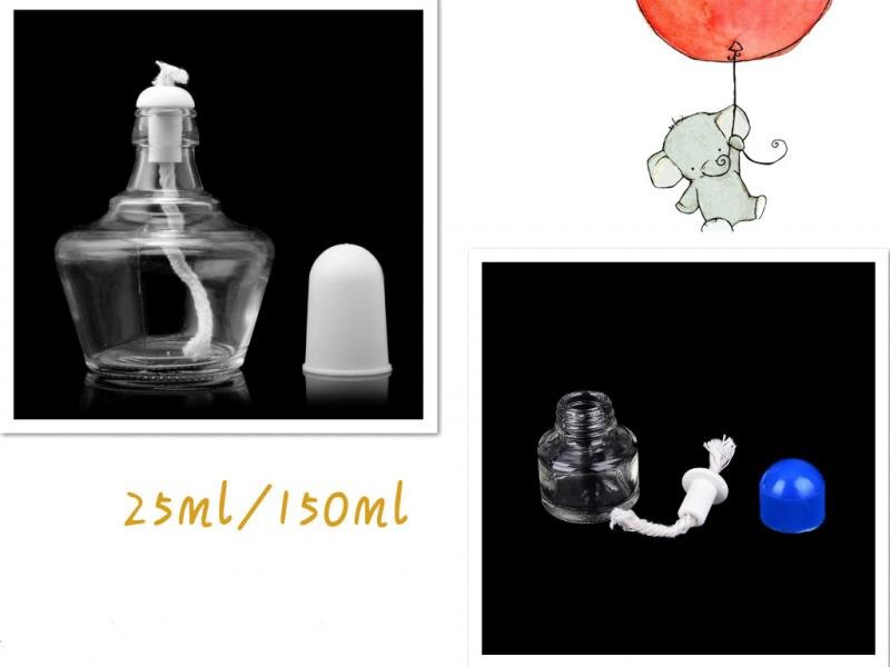 25ml/150mL Glass Alcohol Burner Lamp with Plastic Cap Laboratory Chemistry Biological Heating Equipment Teaching Equipment