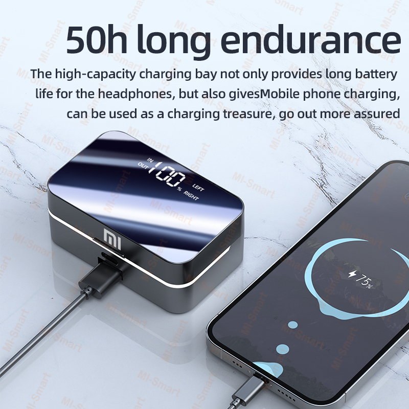 Xiaomi S30 Draadloze Bluetooth-hoofdtelefoon HiFI Stereo Gaming Waterdichte stofdichte hoofdtelefoon Sportoordopjes LED-displayhoofdtelefoon