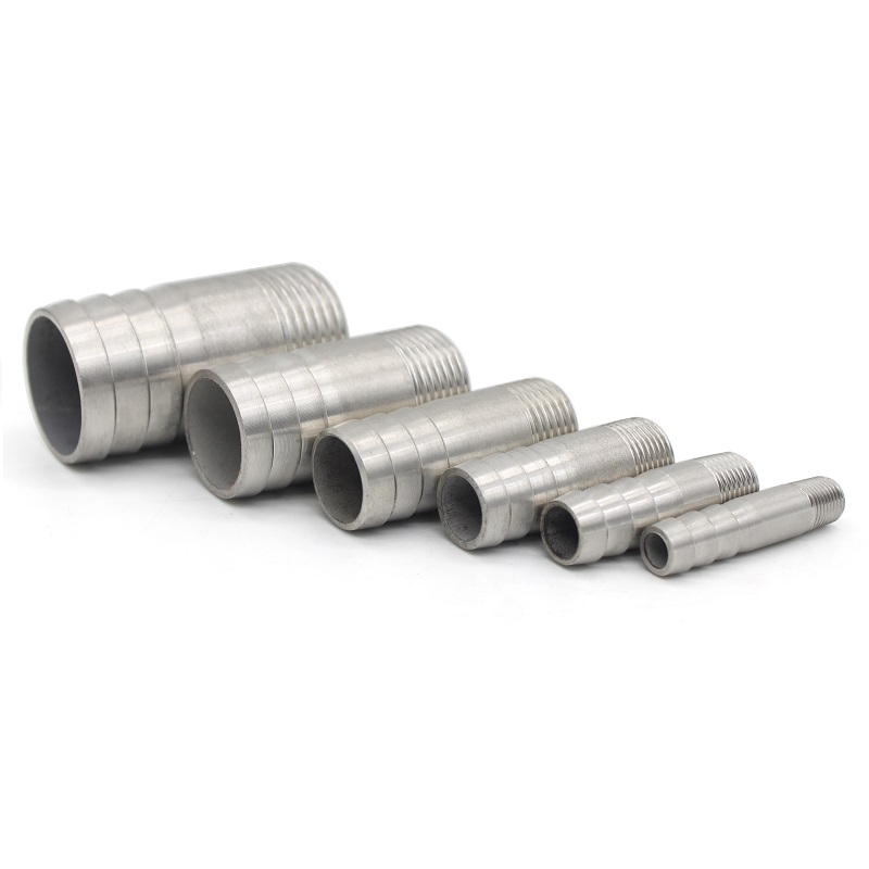 BSP Hose Tail Barb 1/8 "1/4" 3/8 "1/2" 3/4 "1" 304 Stainless Steel Threaded Fittings Connector For Water, Oil And Air