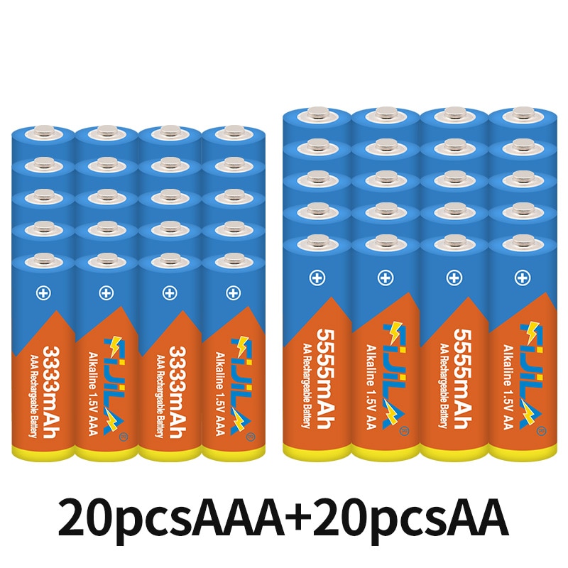 100% 1.5V Aaa 3333 Mah Alkaline Batterij + Aa 5555 Mah Alkaline Oplaadbare Batterij Aa & Aaa Voor led Licht Speelgoed Mp3