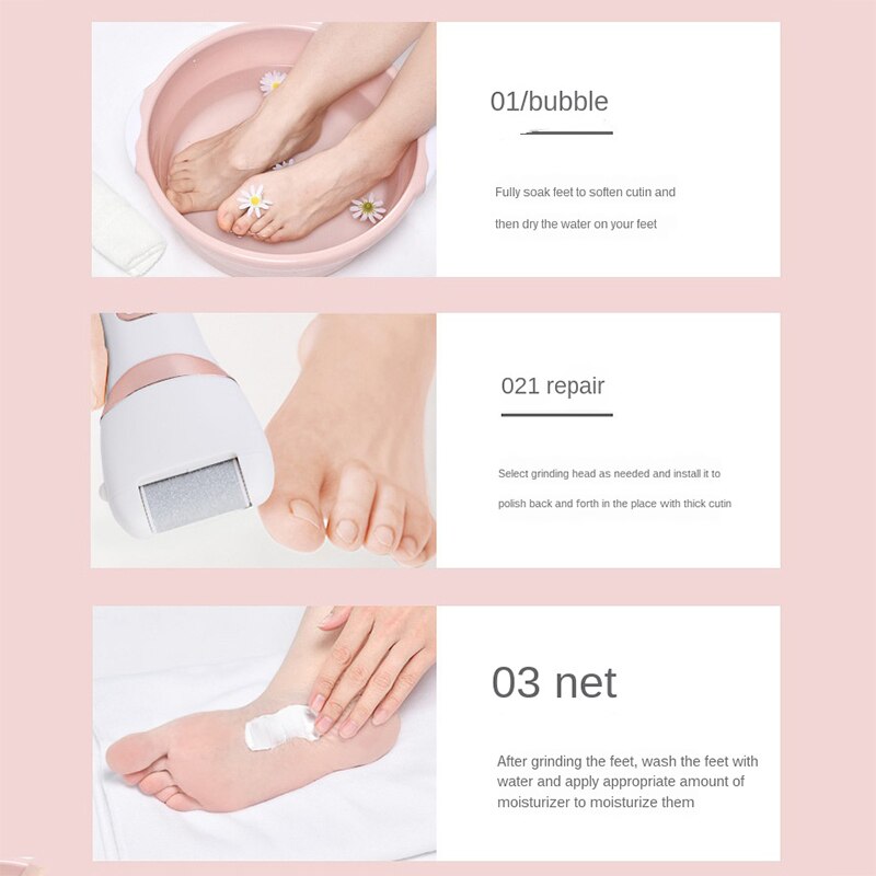 File for heels metal Foot Care Tool Smooth Machine Callus Remover Foot Polisher USB Electric heel file pedicure for Heel Skin