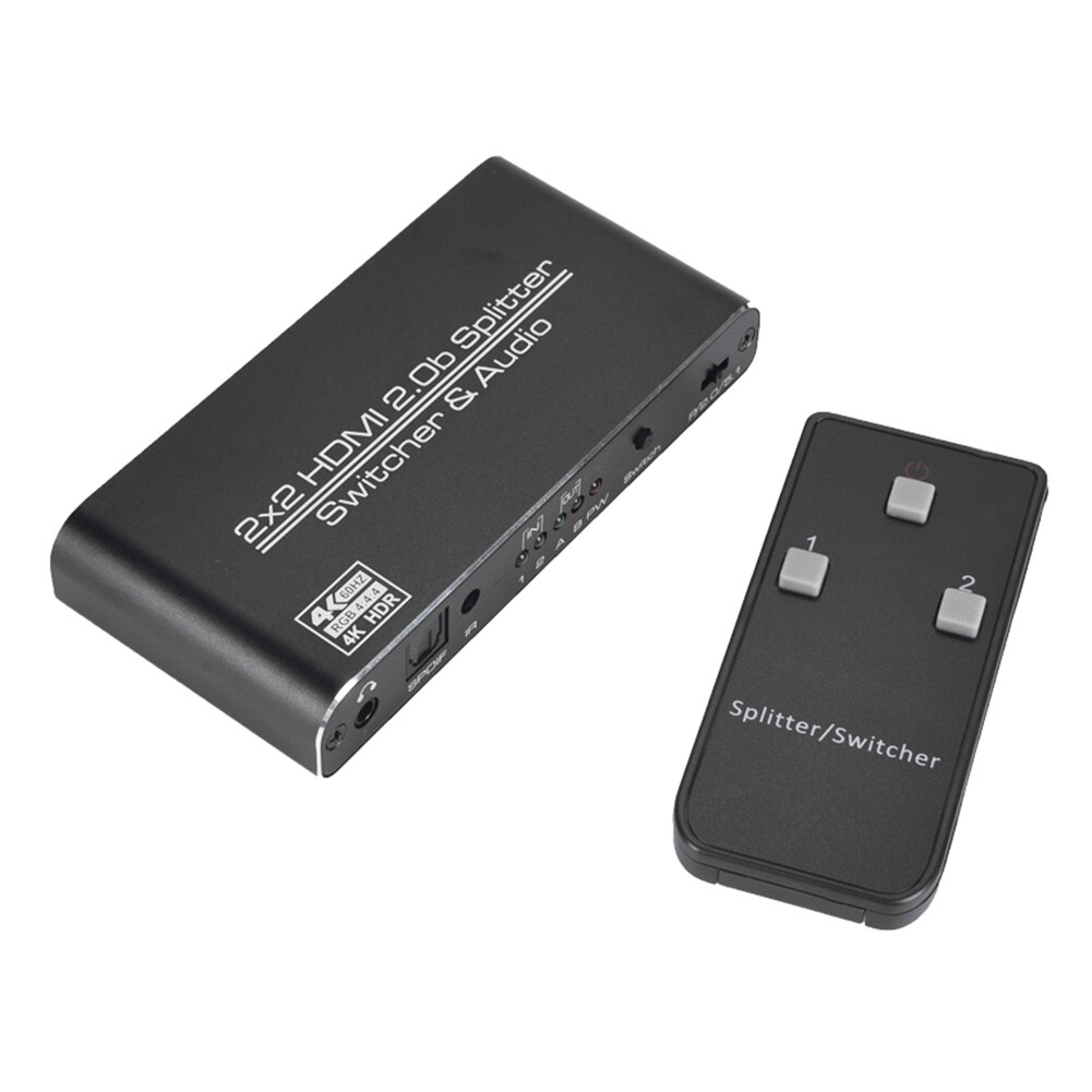 Conmutador de matriz 2,0, 2x2, 4k, 60Hz, HDMI, compatible con interruptor Simple duradero, compatible con 3D, HDCP 2,2, HD