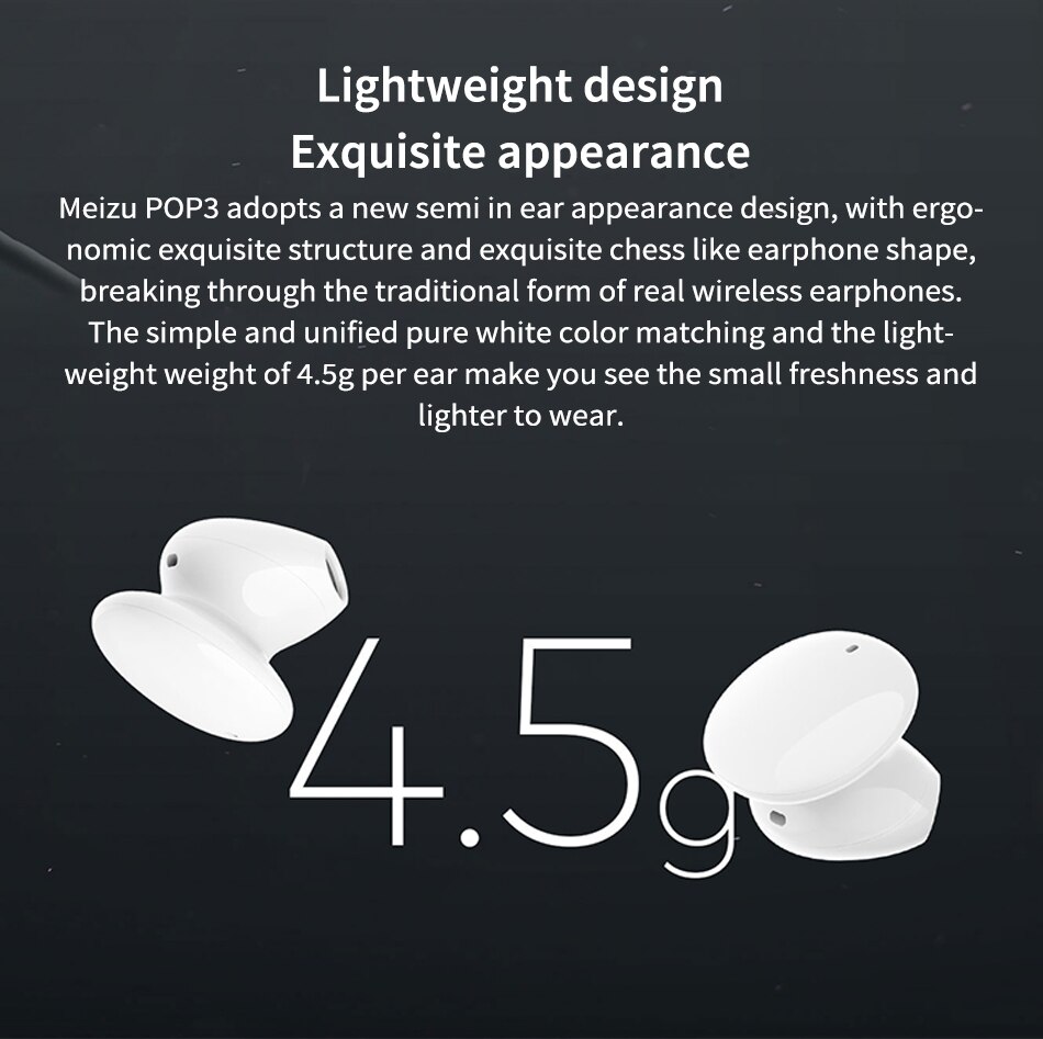 Meizu POP 3 TWS auricolare Wireless Bluetooth 5.2 auricolari ENC 24 ore di durata della batteria cuffie Wireless IPX5 per Meizu 18 Pro 18X