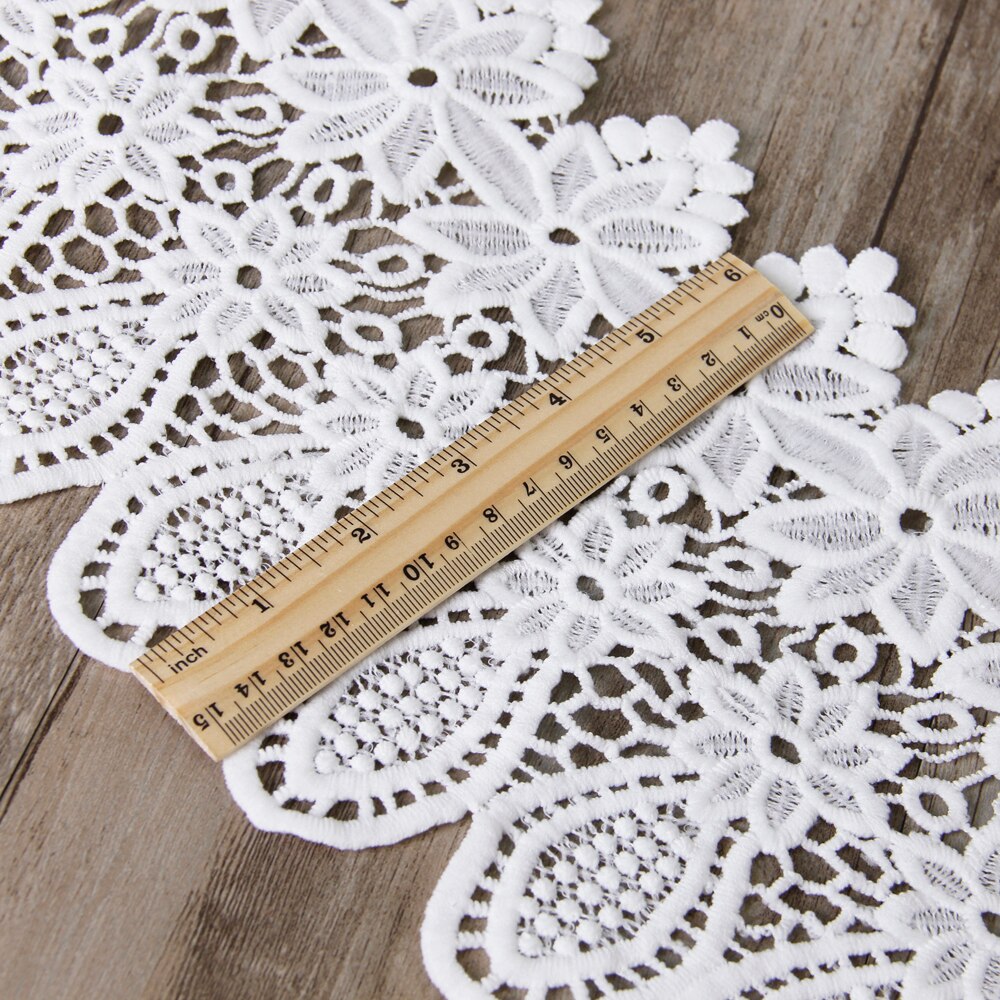 1 Yard Fiber Flower Lace Trim Pearl Embroidery Sewing Fabric Ribbon DIY Garment Accessories for Wrapping,1Yc2452: 1055745001