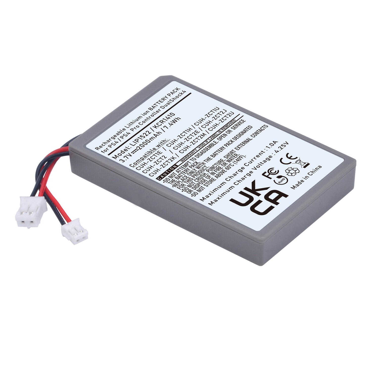 Batteri til sony  ps4, ps4 pro slim dualshock 4 v1 v2 trådløs controller cuh-zct 2,  cuh-zct 2e,  cuh-zct 1e,  cuh-zct 1u