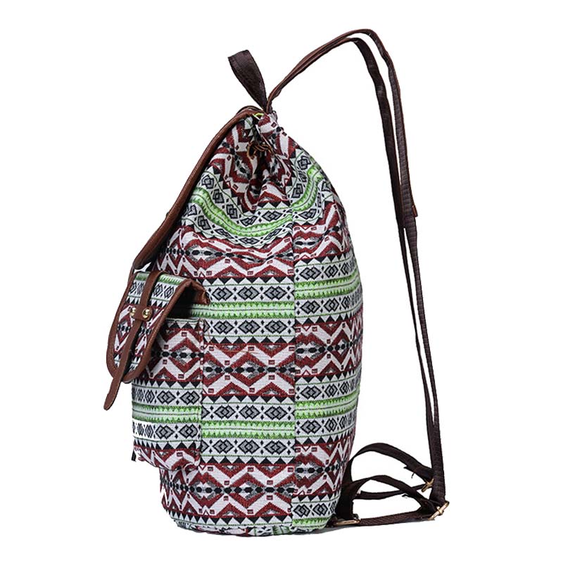 Chuwanglin print canvas ryggsäck kvinnors skolväskor för tonårsflickor casual väska pack andas mochila feminina  d8679