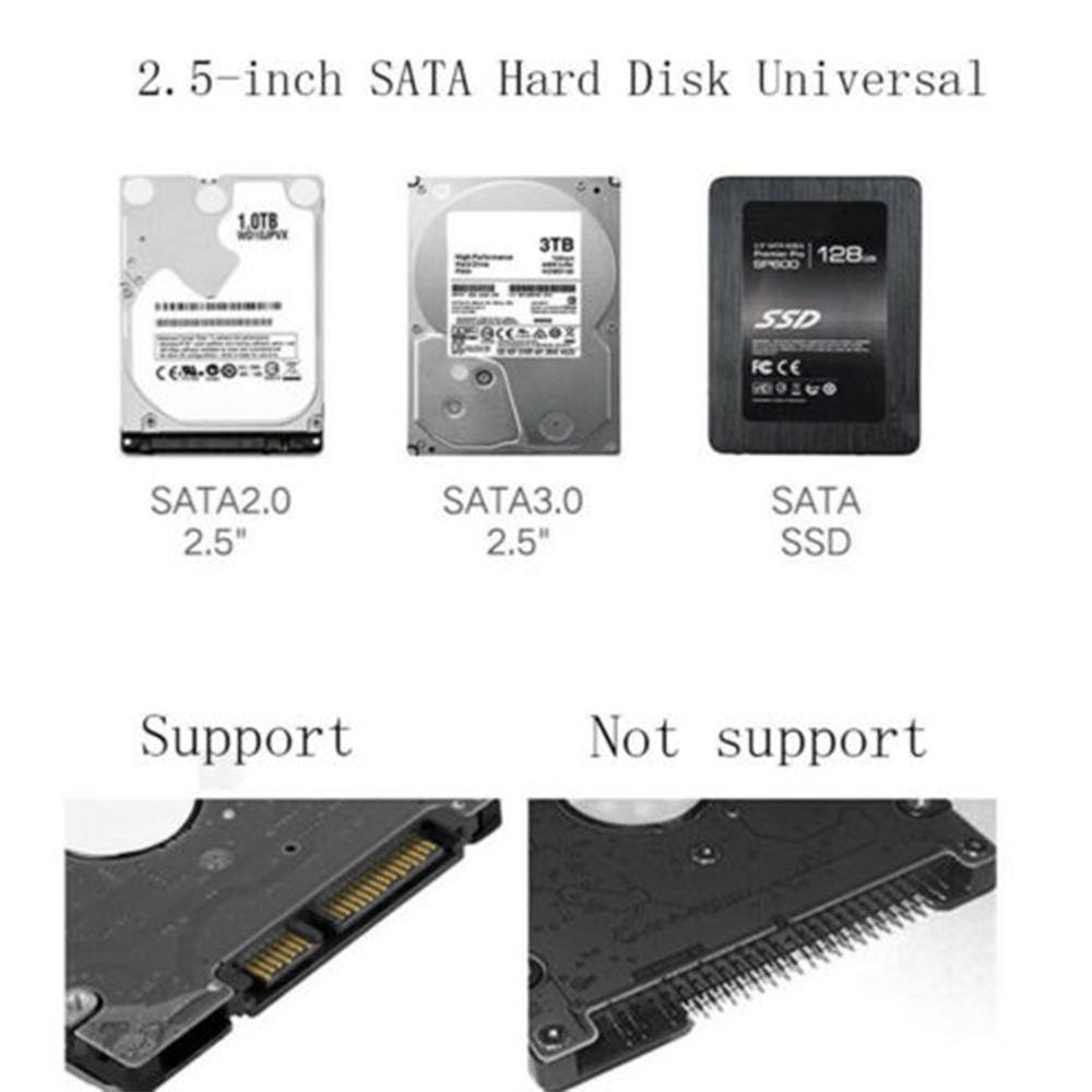 2.5 pouces HDD boîtier SSD Sata vers USB 3.0 2.0 adaptateur prise en charge gratuite 5 boîtier de disque dur HDD pour WIndows 2 to OS Gbps 6 Dis J5A6