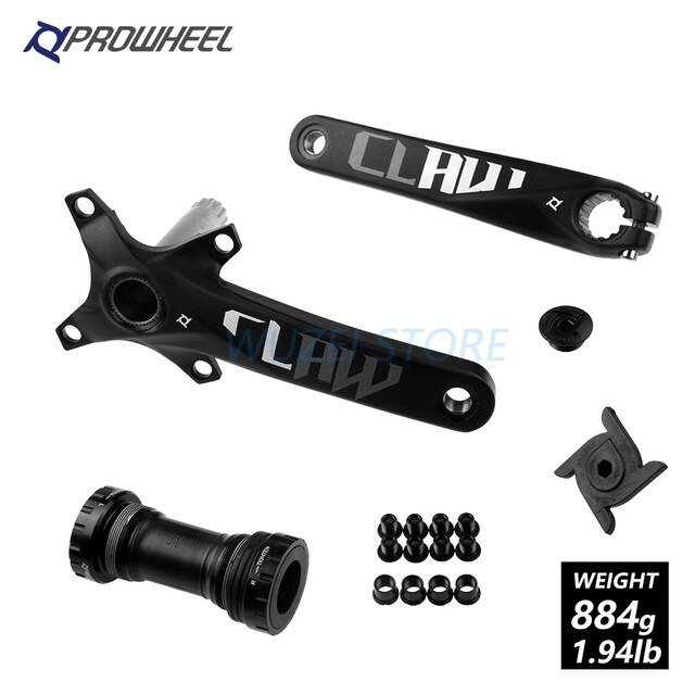 Pedaleira de bicicleta mountain bike proroda 104bcd 170mm, pedaleira de liga de alumínio com parte inferior na bicicleta mtb com bb 1/2x1 0/11 peças de bicicleta de velocidade,