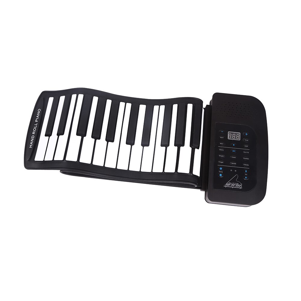 FLGT-Roll up piano portable 61 key soft elastic electronic music keyboard piano built-in loudspeaker rechargeable battery for