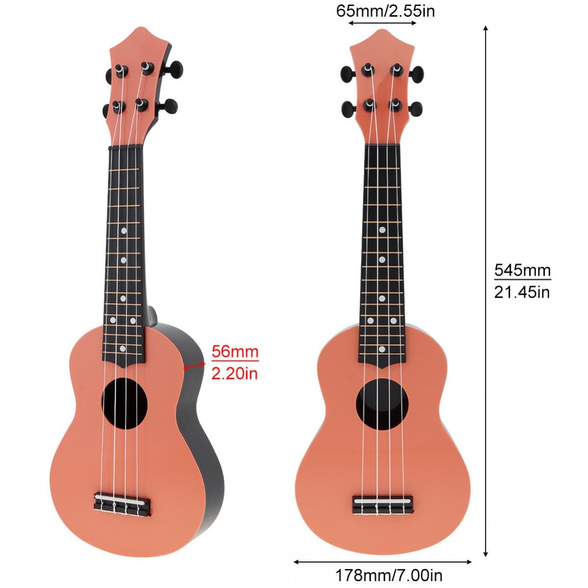 21 Inch Ukulele Soprano Acoustic Ukelele 4 Strings Hawaiian Guitar with Bag Tuner Strap for Children Kids Music Beginner