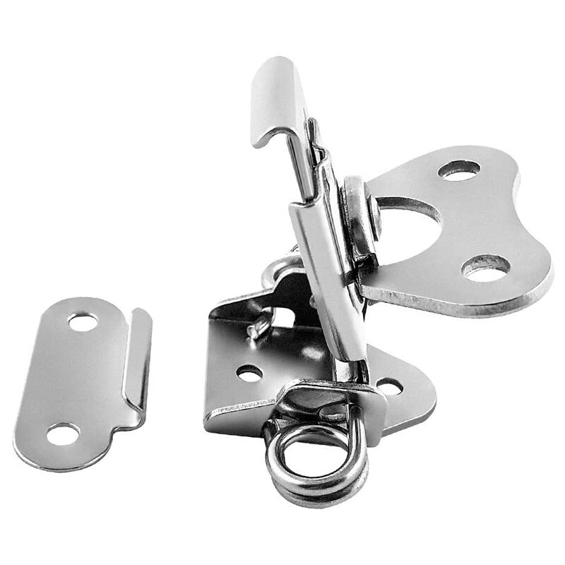 4 Pack 304 Stainless Steel Twist Latch With Keeper And Spring Butterfly Draw Latch For Case Box