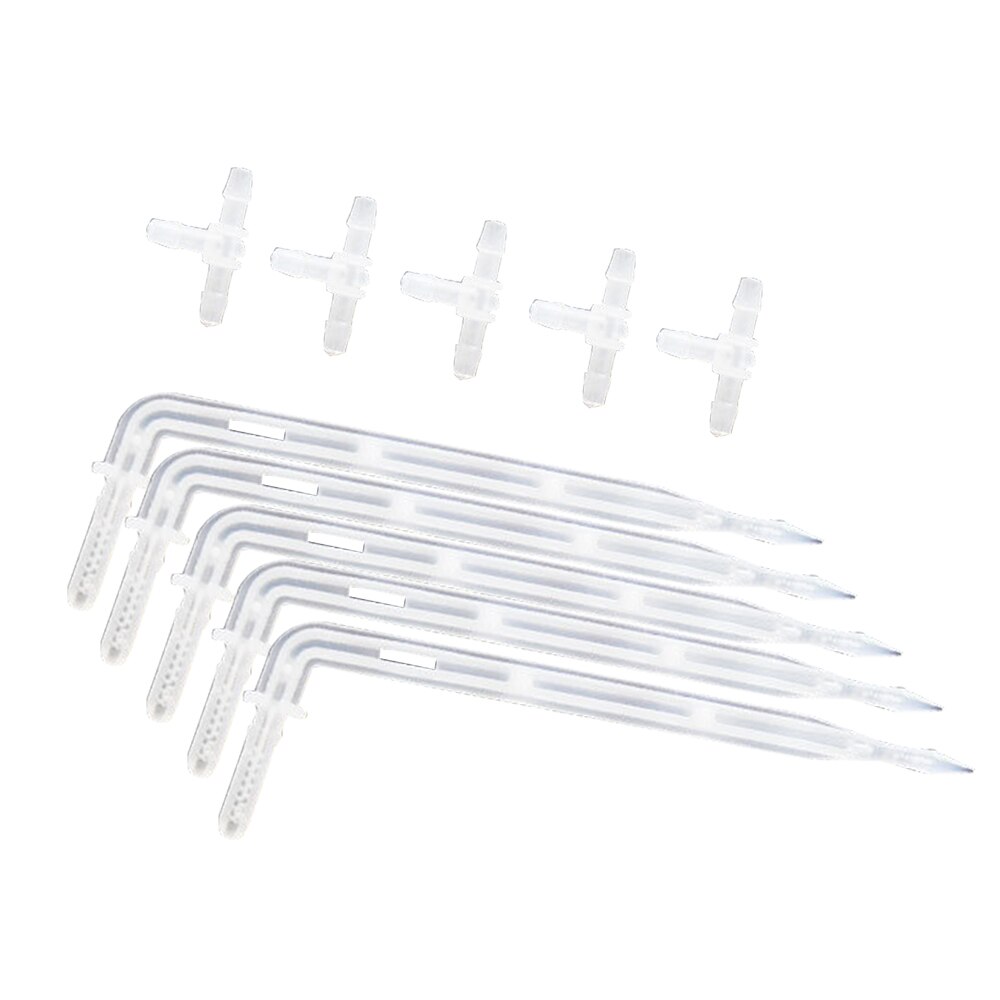 Intelligent Garden Automatic Watering Device Solar Energy Charging Potted Plant Drip Irrigation Water Pump Timer System: 5 Tees 5 Drop Arrows