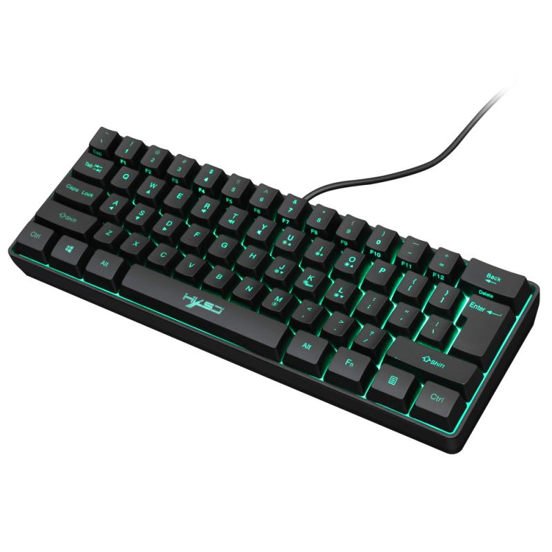 Gaming Keyboard RGB Lighting 61 Key Keyboard Multiple Shortcut Key Combinations For PC Laptop Computer Gamer Accessories: Default Title