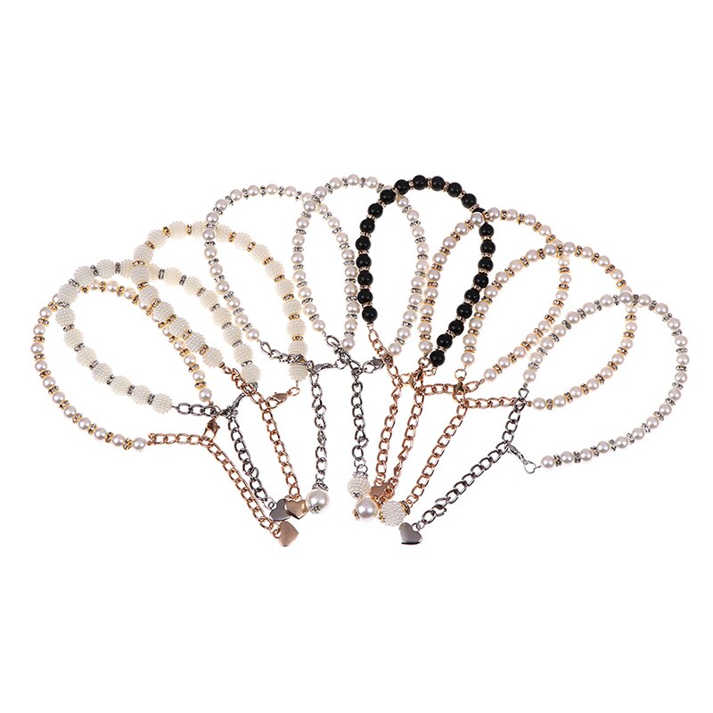 1 Paar Vrouwen Parel Hakken Band Schoen Riem Hoge Hakken Enkel Holding Losse Anti-Skid Bundel Tie Bandjes band Schoenen Decoratie