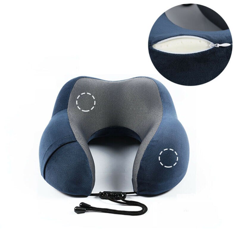 Luxe Premium Memory Foam U Vormige Hals Ondersteuning Head Rest Kussen Reizen Kussen Nek Bescherming Kussen