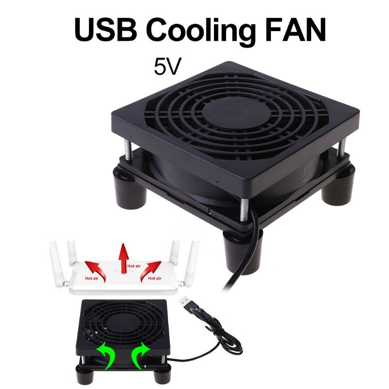Cooling Fan DC 5V USB Power Supply Quiet Fan for Router TV Set-Top Box Radiator Cooler DIY Repair Parts 9cm/12cm