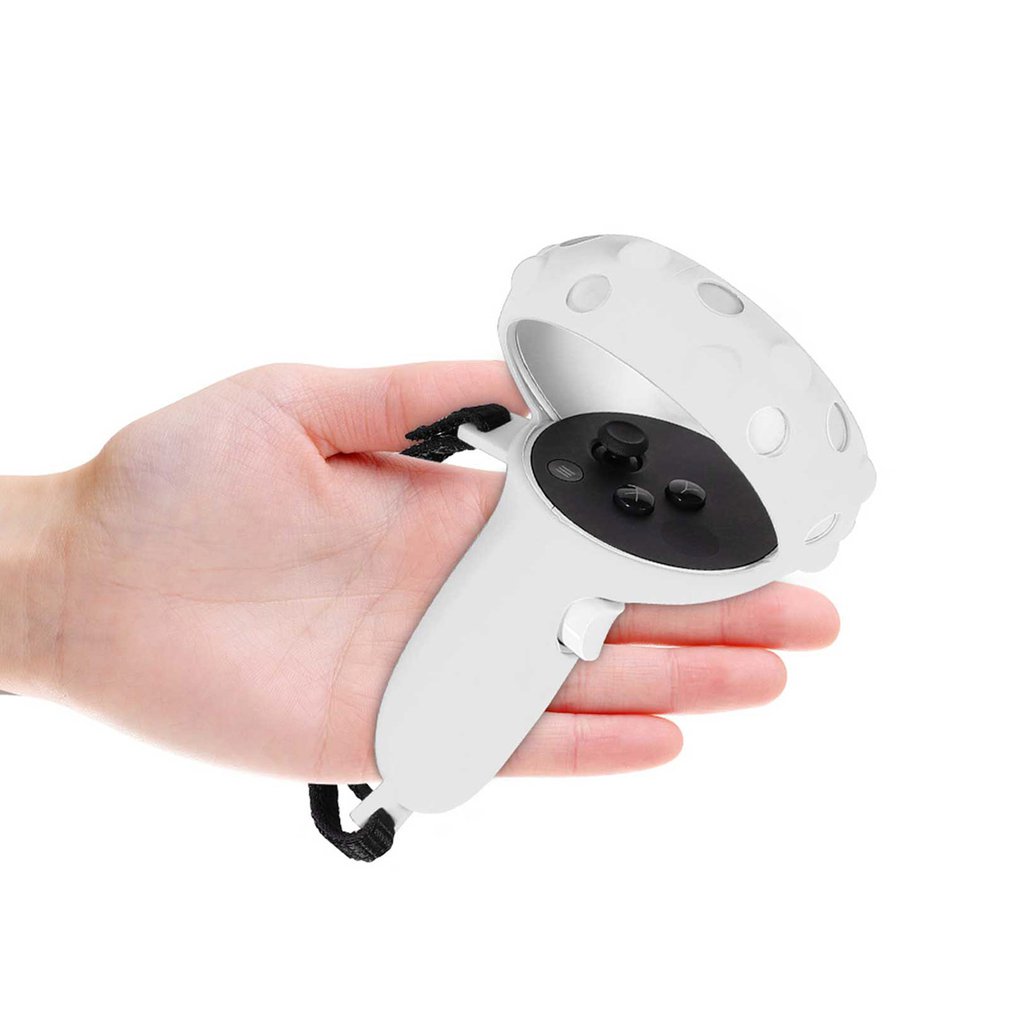 Touch-controller-griffhülle für oculus quest 2, silikon-schutzzubehör mit verstellbarem anti-wurf-handschutz