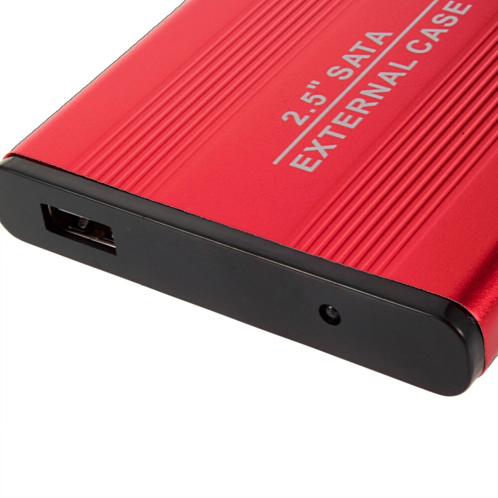 1 pcs USB 2.0 2.5 Inch Shockproof USB 2.0 Aluminium Externe Opslag SATA Harde Schijf HDD Enclosure Box Case