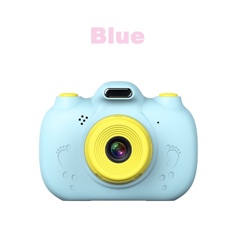 Appareil photo numérique pour enfants 3 pouces écran tactile double lentille dessin animé photographie d'anniversaire LHB99: Blue