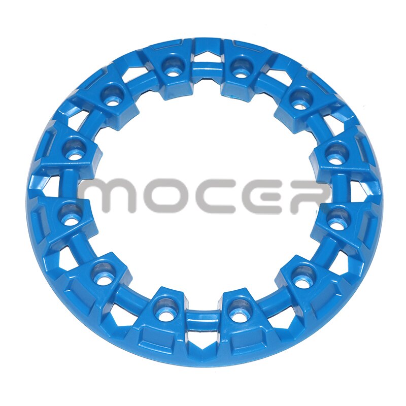 4pcs 6-inch ATV Wheel Trim Hub Protection Decor Rim Cap Universal Vehicle All Terrain wheel Plastic Cover fit to 6 inch wheels: blue