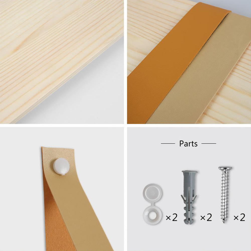 45Cm Houten Muur Plank Legplanken Swing Opknoping Touw Muur Decoratieve Voor Woonkamer Kantoor Slaapkamer