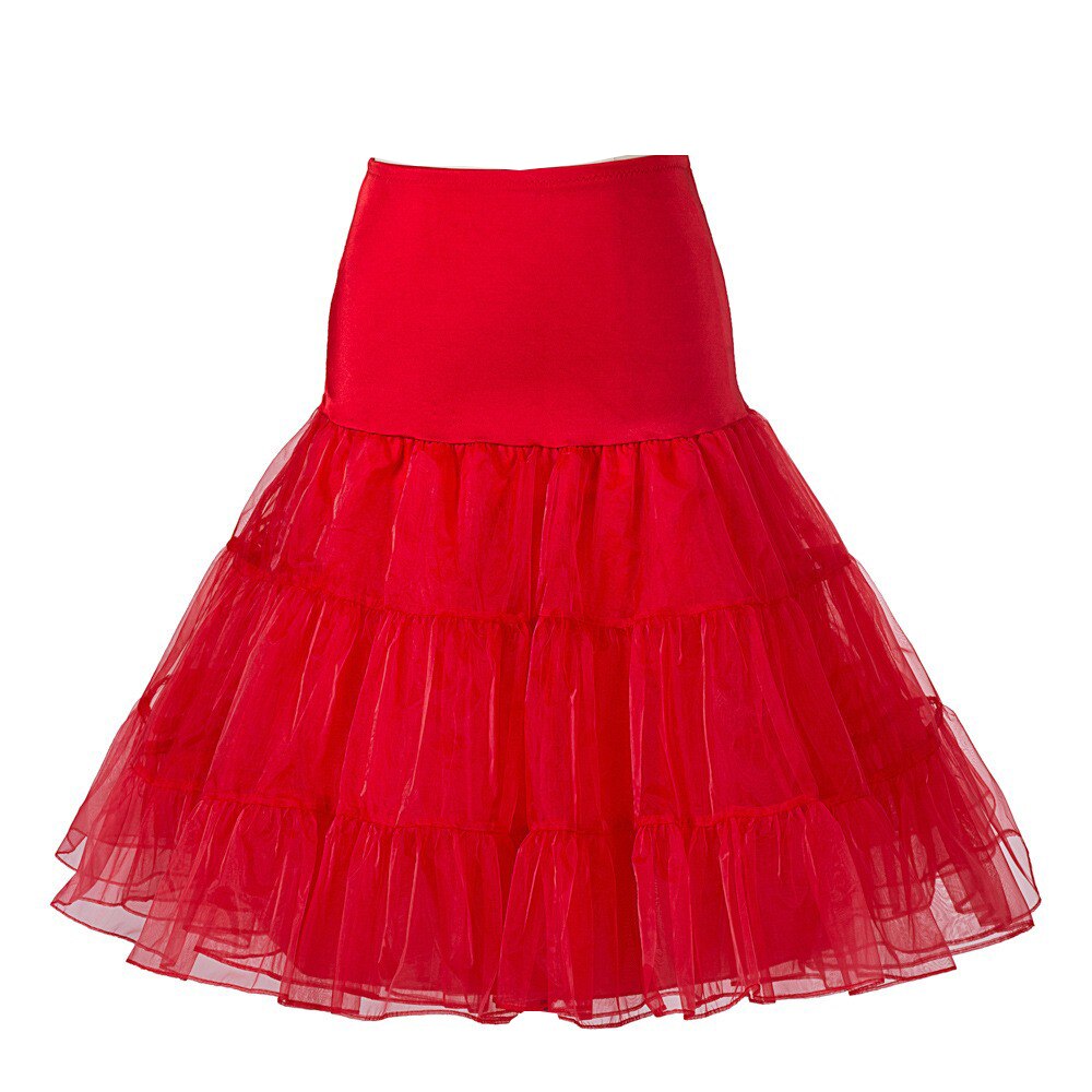 Kort organza underkjole crinoline jupon vintage bryllup brude til brudekjoler underskørt rockabilly tutu