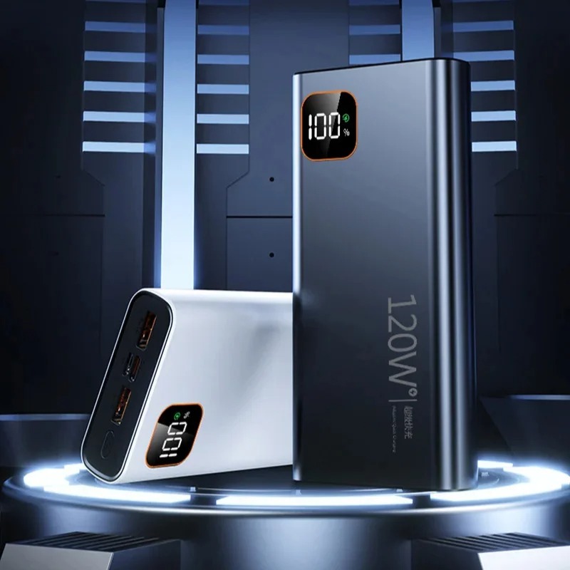 200000mAh 120W Power Bank Banco de energía de carga rápida Batería externa de alta capacidad Pantalla digital 。