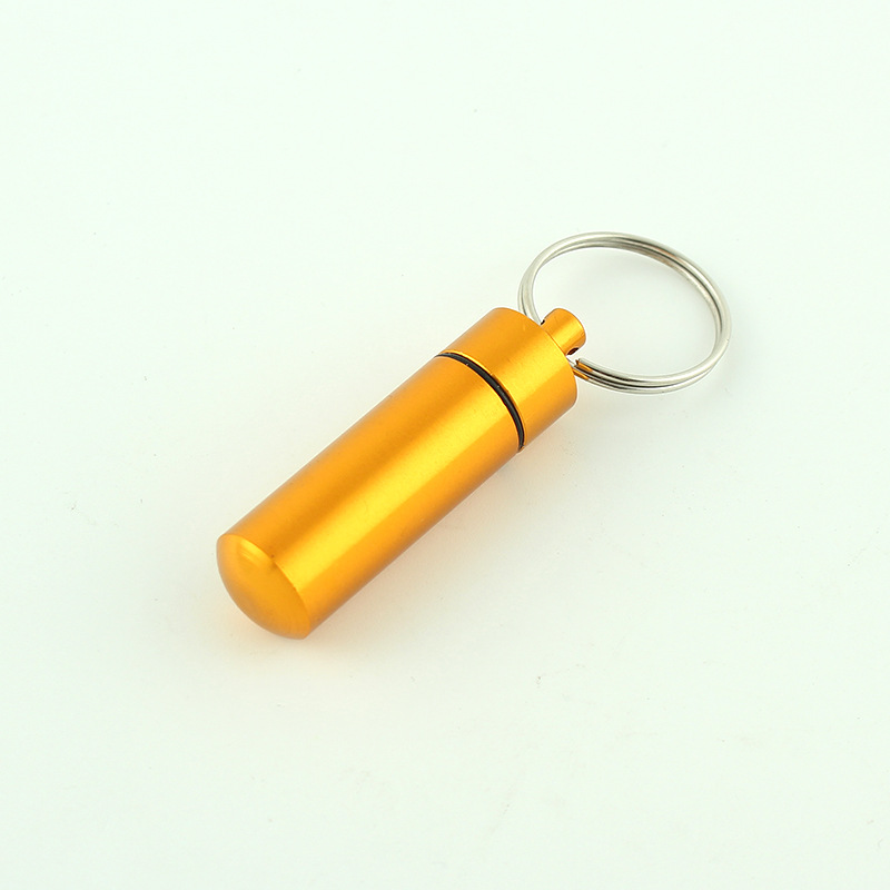 Tragbare Mini-Pillen dose wasserdichte Aluminium hüllen Tabletten Flasche Medizin Vitamin Pillen boxen Fischöl Behälter Veranstalter Lagerung: Rot