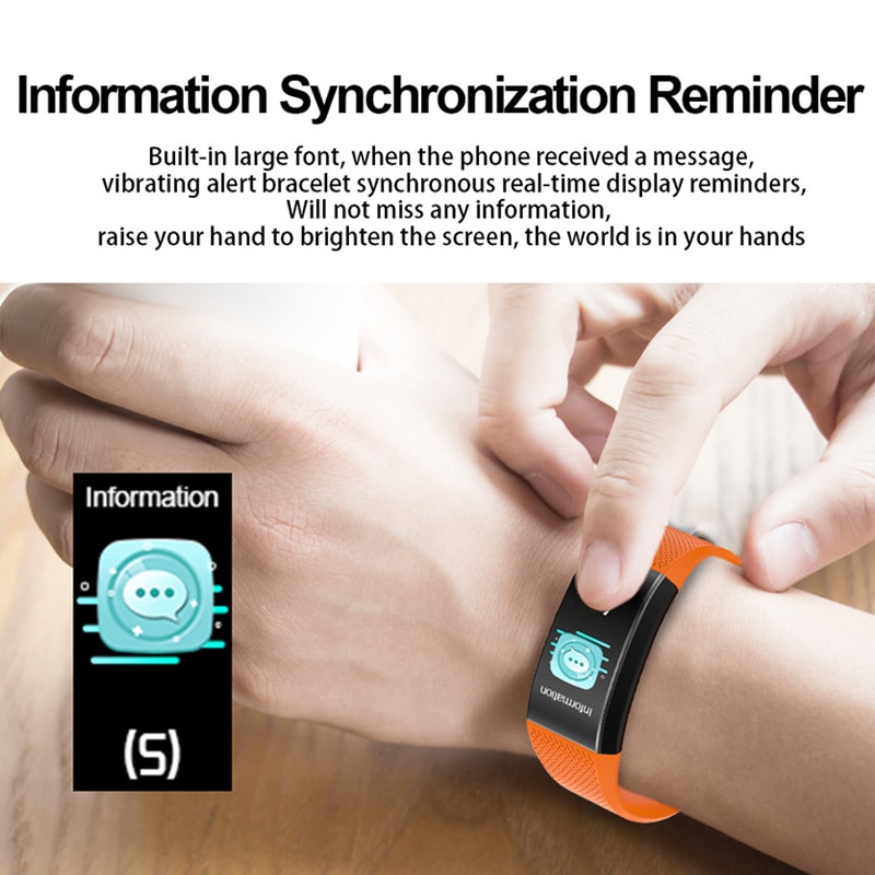 Smart Bracelet Body Temperature Watch Fitness Tracker Bracelet IP68 Waterproof Sport Pedometer Fitness Bracelet Blood Pressure