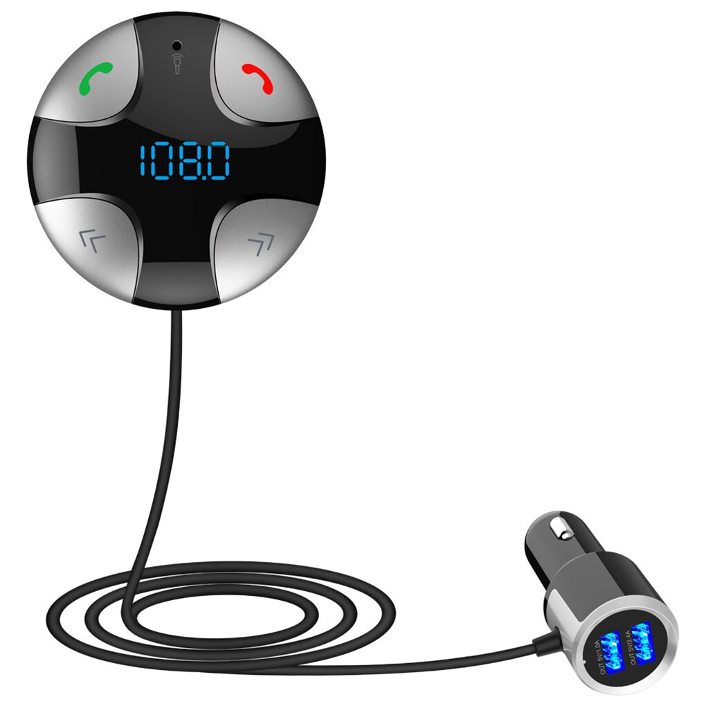 Bluetooth4.2 FM Transmitter Car Wireless Radio Adapter MP3 Player Handsfree Dual USB Voltage Detection: Default Title