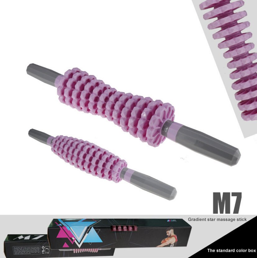 Muscle massage ball leg fascia muscle relaxation yoga stick mace massage skinny leg massage roller to relieve fatigue: Purple