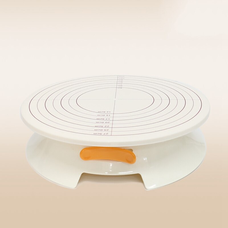 justdolife 1pc Rotating Cake Turntable Revolving Smooth Plastic Cake Stand Cake Decorating Tools DIY Baking Tools