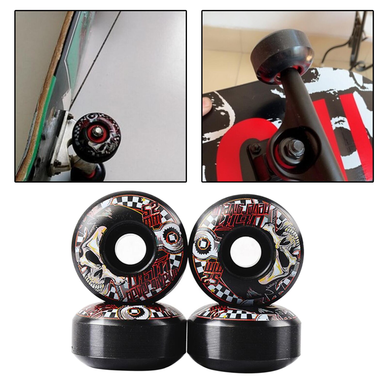 DONGKER Roues De Skateboard,4 Roues De Croisière 52 Mm 95a