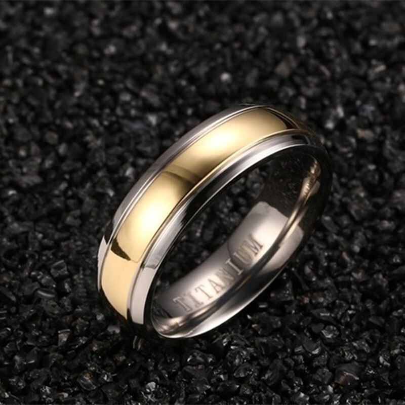 Anillo de acero inoxidable FDLK de 8MM para hombre, joyería de compromiso de boda para