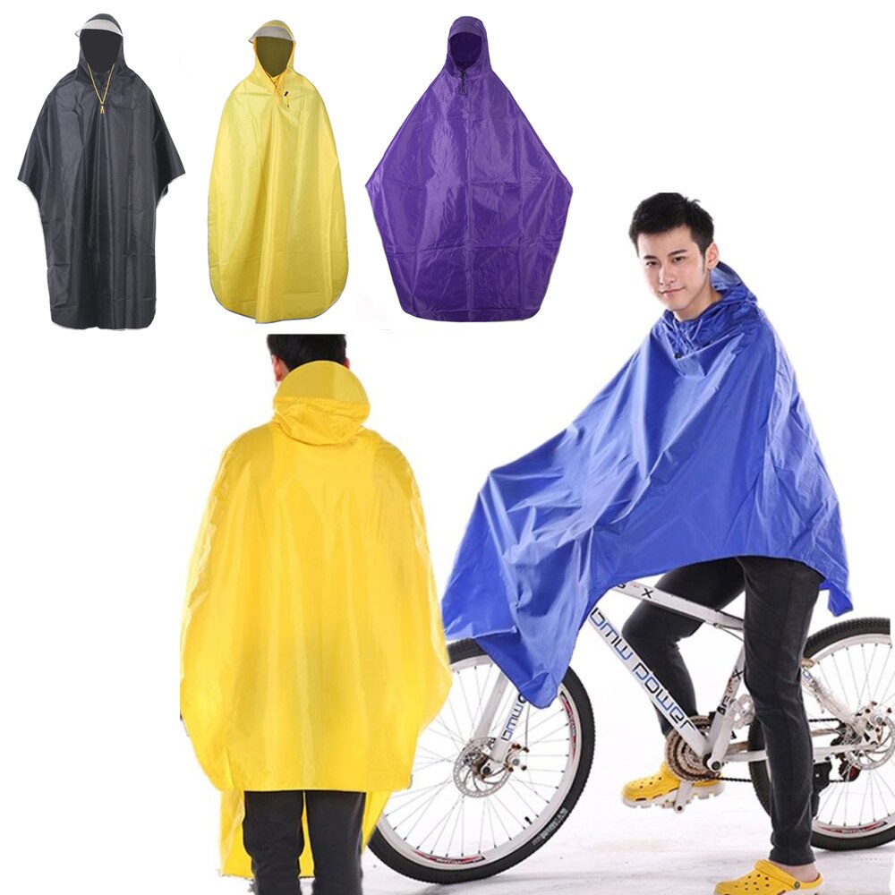 Cykel vandtæt regnfrakke cykel poncho med hætte vandre cykling regnslag poncho udendørs