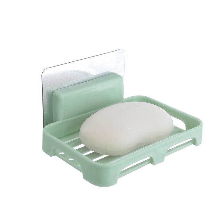 Zeep Gerechten Afvoer Wall Mounted Zeep Spons Houder Magazijnstelling Badkamer Organisator Zeep Aftappen Houder Keuken Opknoping Zeepkist: green