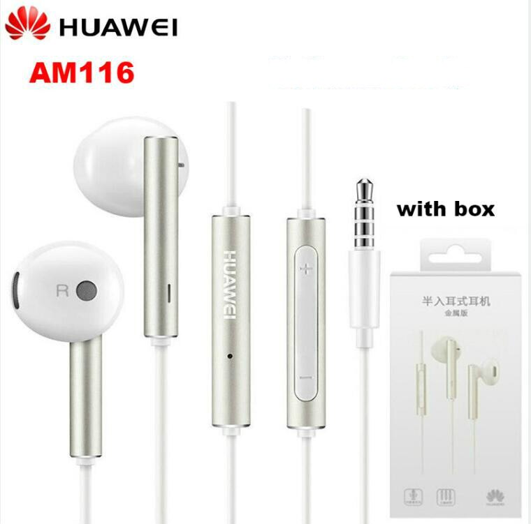 Original huawei øretelefon  am116 honor  am115 headset mic 3.5mm til huawei  p7 p8 p9 lite  p10 plus honor 5x 6x mate 7 8 9 smartphone