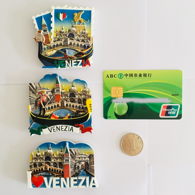 Harpiks italien lande køleskab magneter venezia turisme souvenirs magneter til køleskabe hjem indretning venedig besked klistermærke
