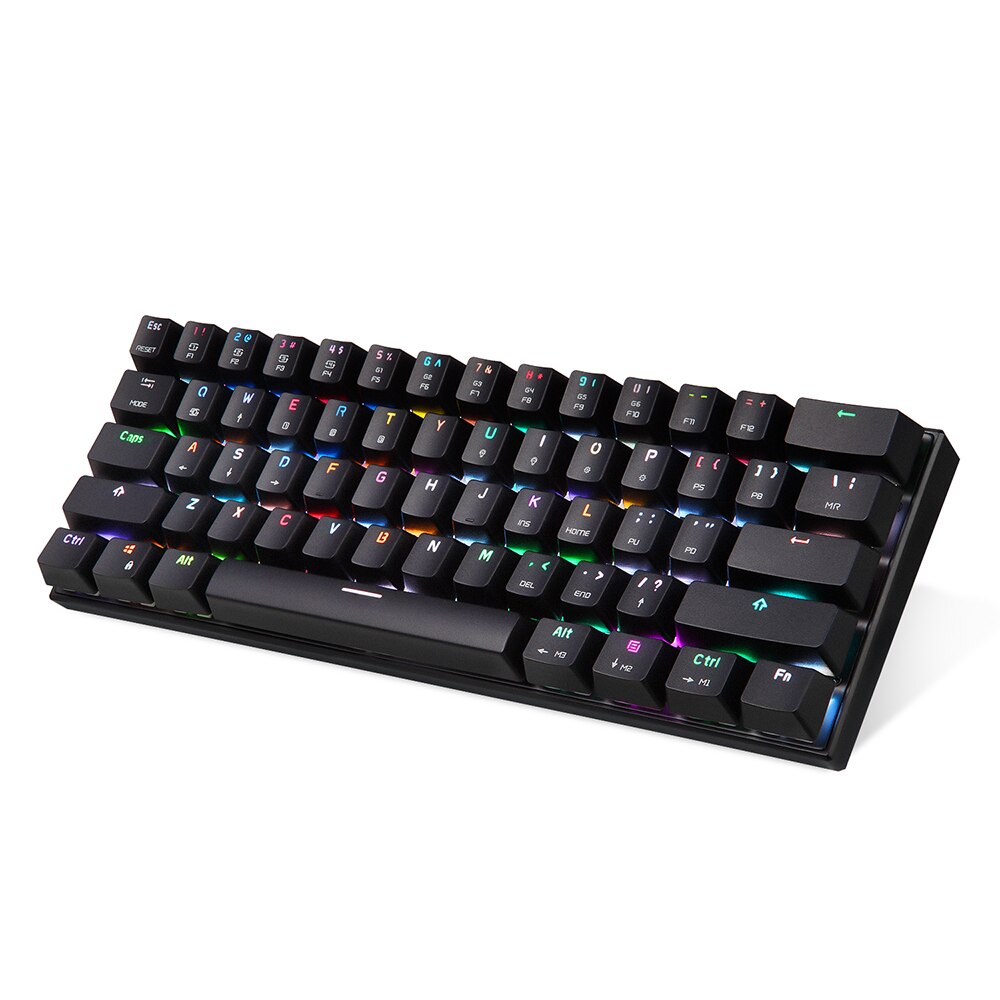 Motospeed CK62 BT3.0 USB clavier filaire rvb clavier mécanique claviers de jeu pour tablette ordinateur portable Smartphone commutateurs bleu et rouge