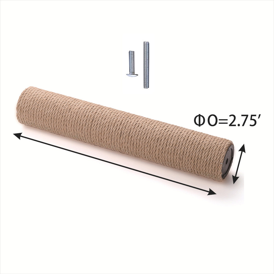 DIY Cat Scratching Post Replacement Post for Cat Tree Cat Tower Furniture Kittens Scratch Pole with M8 Screw Accessories: XL / WHITE