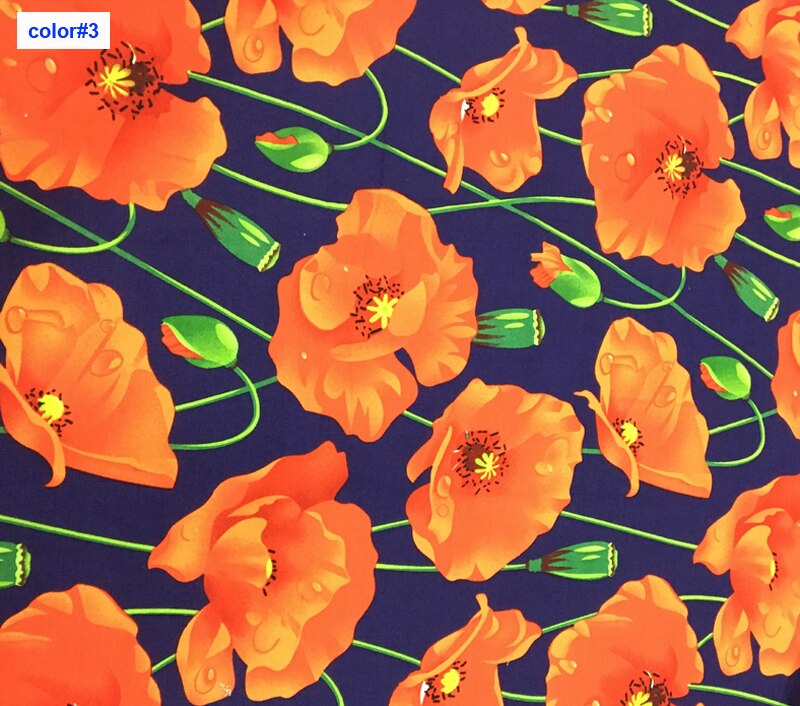 Brilliant floral print cotton poplin fabrics