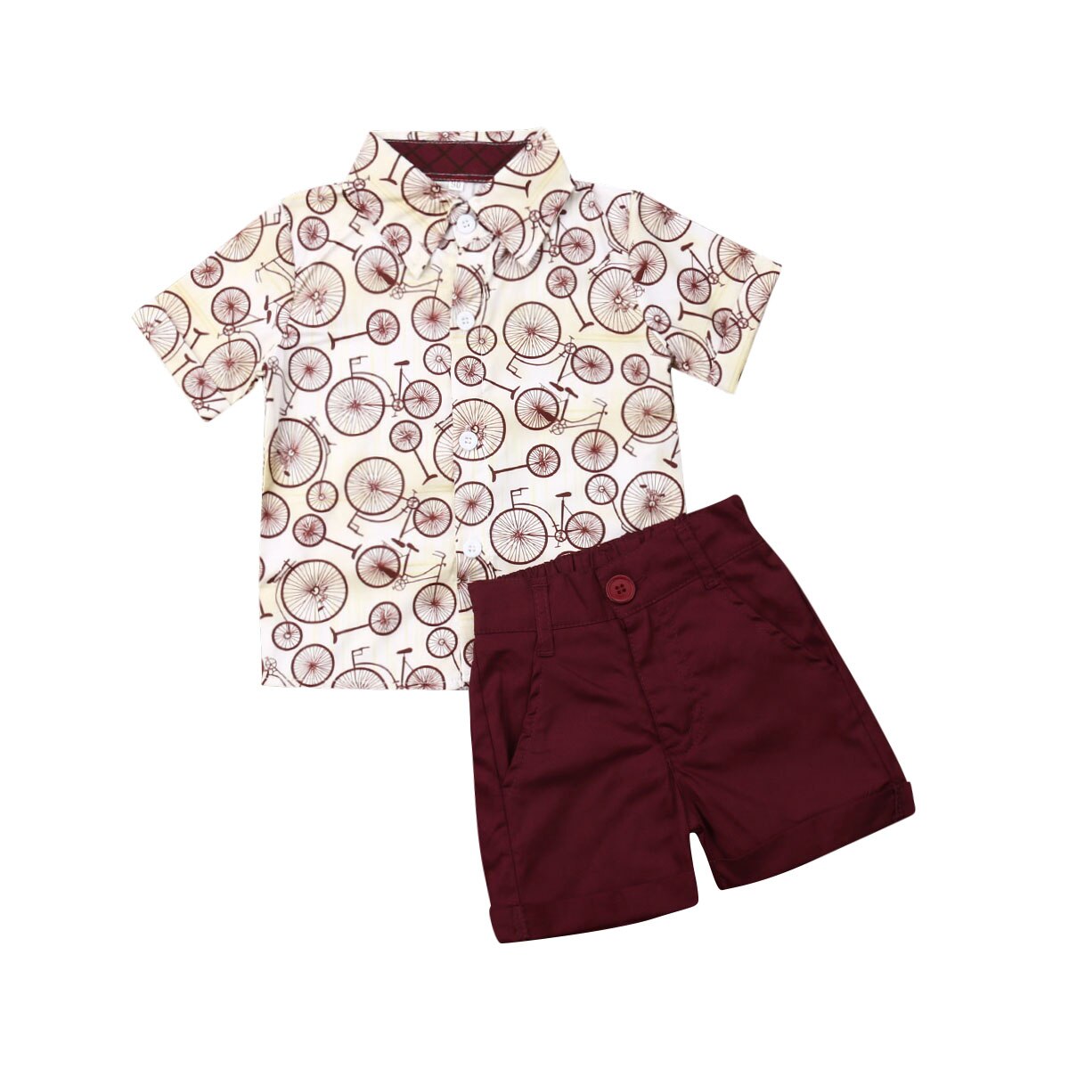 2 stk toddler kid baby boy gentleman skjorte top+bukser shorts tøj outfit sæt: -en / 24m
